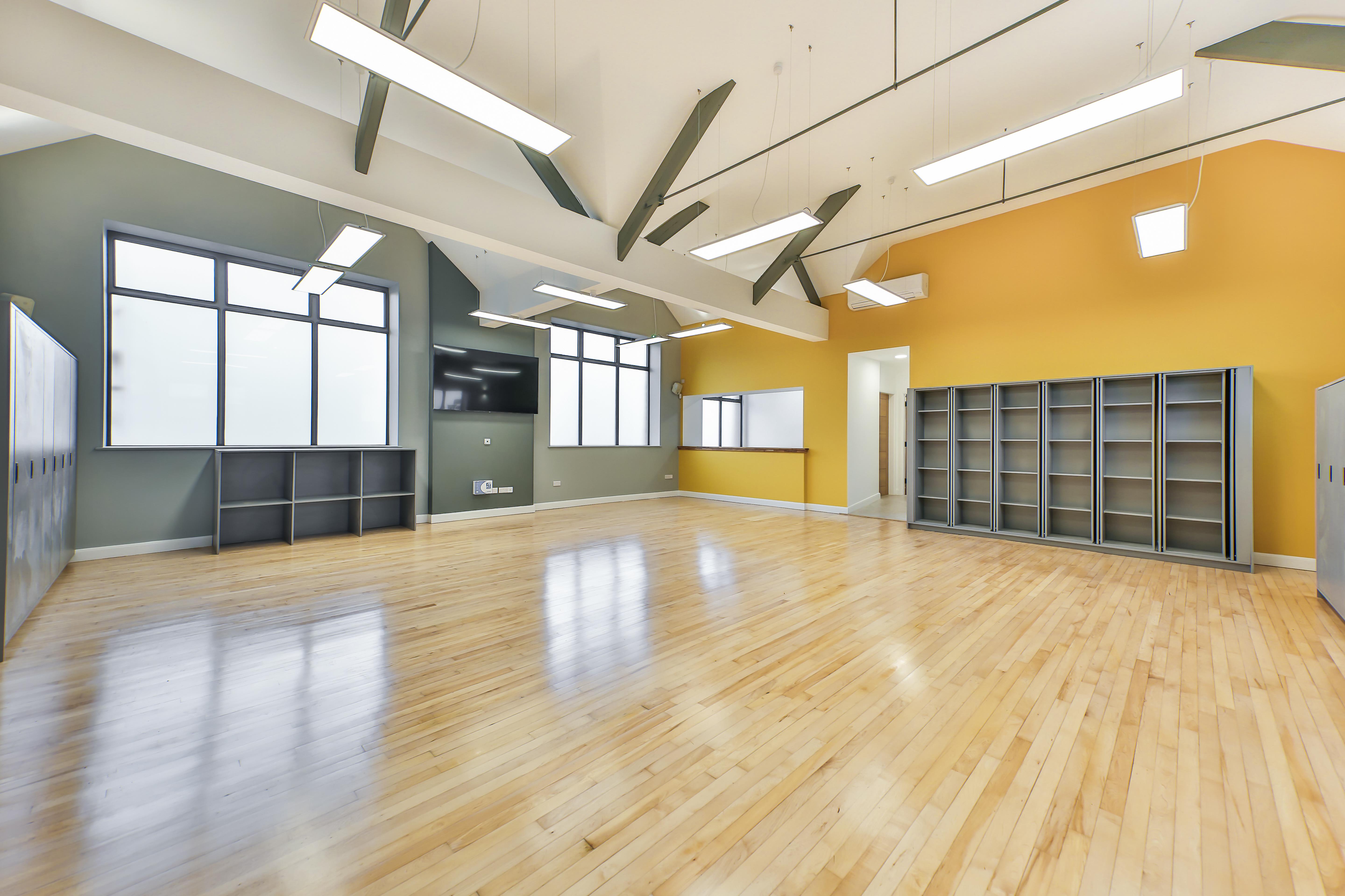 New library with bespoke bookcases.